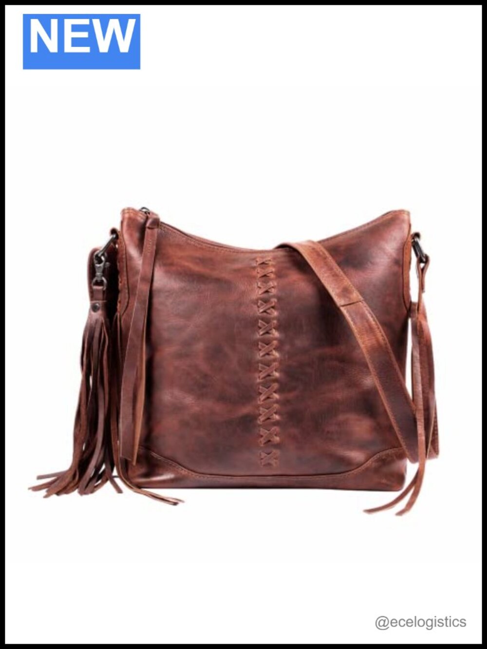 Leather Concealed Carry Crossbody Bag with Locking Ambidextrous Zip, Full Grain